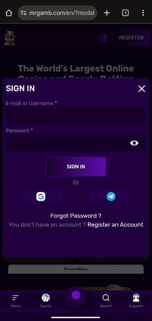 MrGamb Mobil Uygulama 